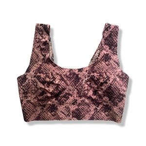 PINK Victoria’s Secret animal print, scoop-neck bralette (M)